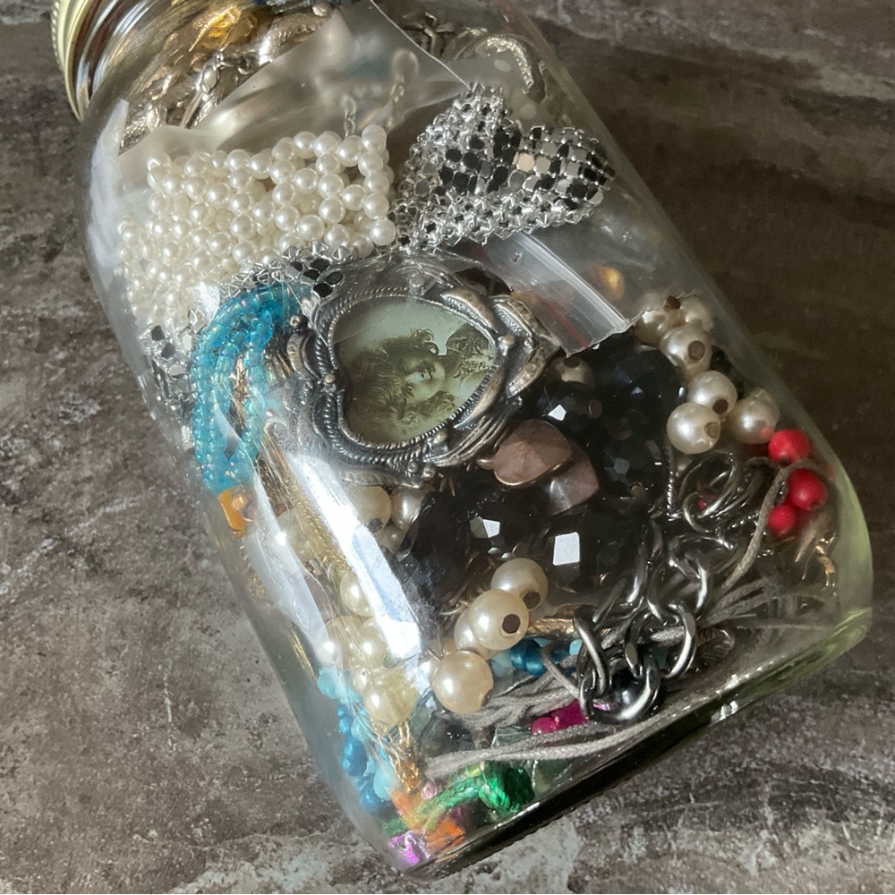 Large Jar of Mixed Jewelry